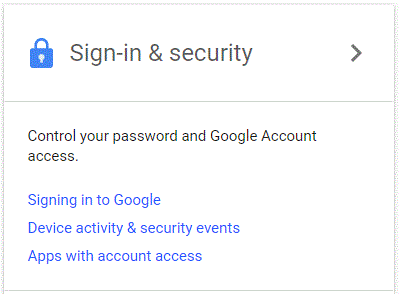 gmail sign-in security